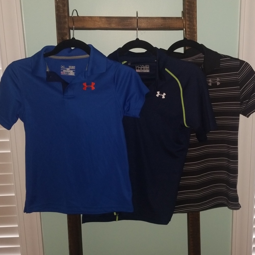 3 Underarmor golf shirts